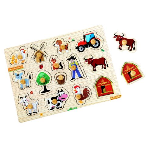 2Kids Toys Holzpuzzle Bauernhof 14 Teile