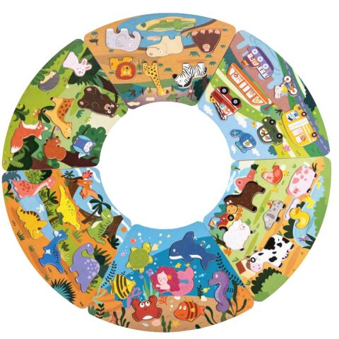 2Kids Toys Holzpuzzle Kreis verbindbar 6 in