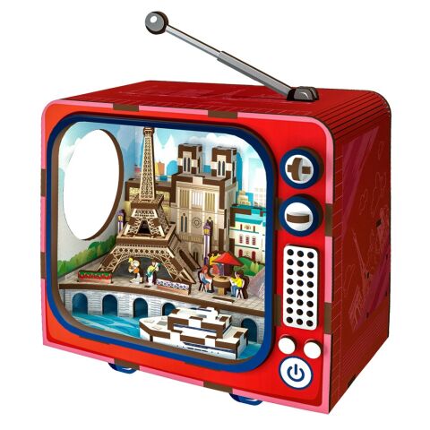 2Kids Toys 3D-Holzpuzzle Retro-TV Paris