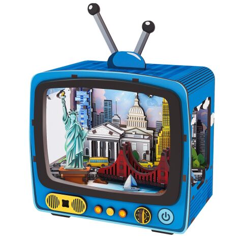 2Kids Toys 3D-Holzpuzzle Retro-TV New York