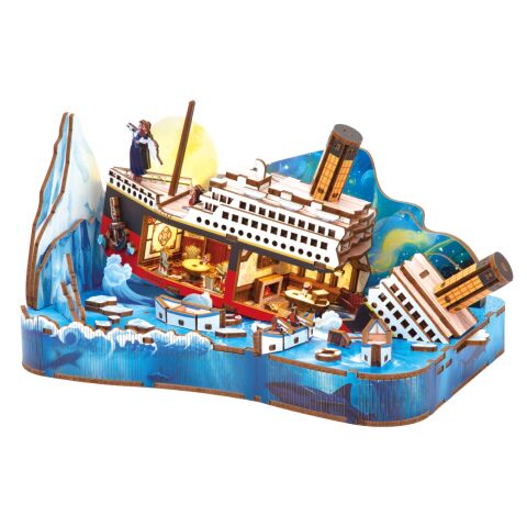 2Kids Toys 3D-Holzpuzzle Miniaturszene Titanic