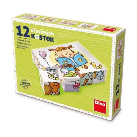 Dino Schönen Tag noch 12 Holzklötze
