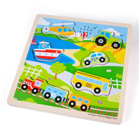 Bigjigs Toys Stichsäge mit Ton Transport