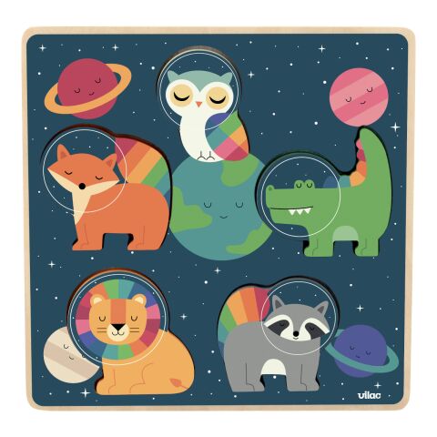 Vilac Einlegepuzzle Tierische Astronauten