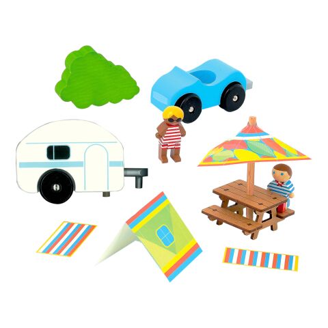 Jeujura Holzfiguren für Bausätze Urlaub auf dem Campingplatz 8 Stück