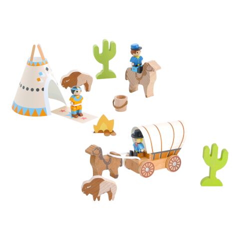 Jeujura Holzfiguren für Wild West 12 Stück