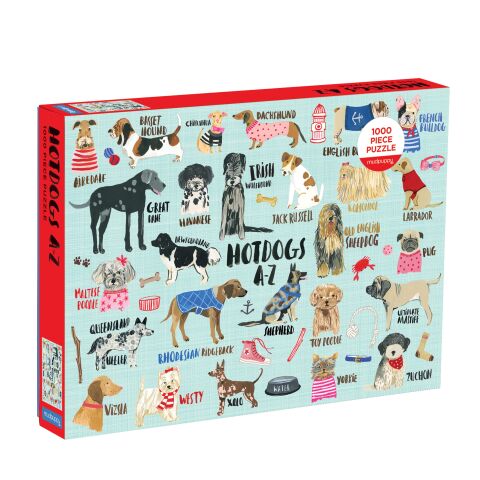 Mudpuppy Puzzle Hot dogs A-Z 1000 Teile
