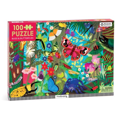 Mudpuppy Puzzle Schmetterlinge und Insekten 100 Teile
