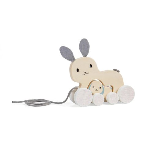 Bigjigs Toys Ziehender Hase mit Baby