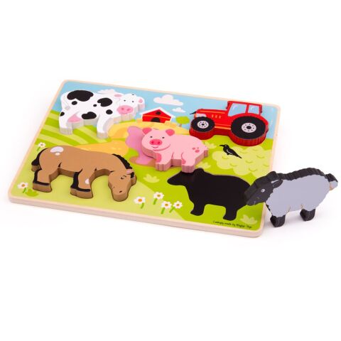 Bigjigs Toys Einlegepuzzle Bauernhof