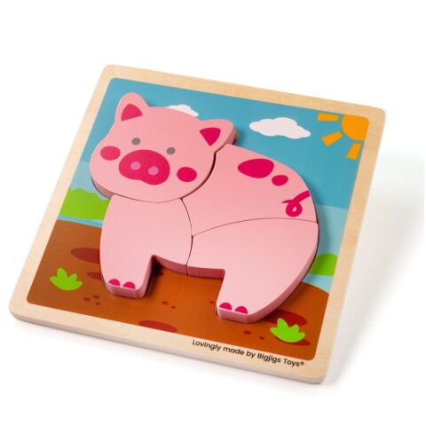 Bigjigs Toys Schweinchen-Puzzle