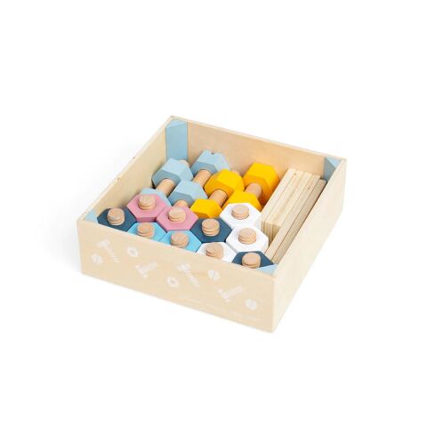 Bigjigs-Box mit Schrauben und Muttern