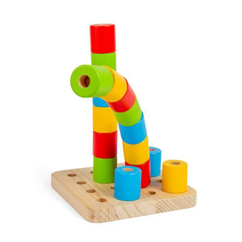 Bigjigs Toys Balancierende Zylinder auf einem Sockel