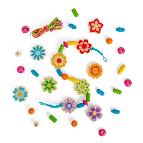 Bigjigs Toys Sommerblumen Holzperlen-Set
