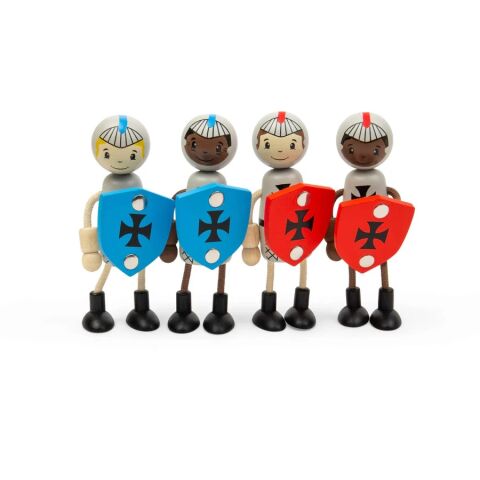 Bigjigs Toys Mittelalterliche Ritter Holzfiguren-Set