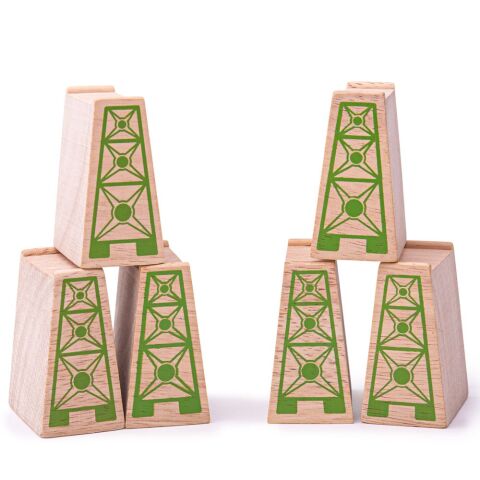Bigjigs Rail Bridge Pfeiler 6 Stück