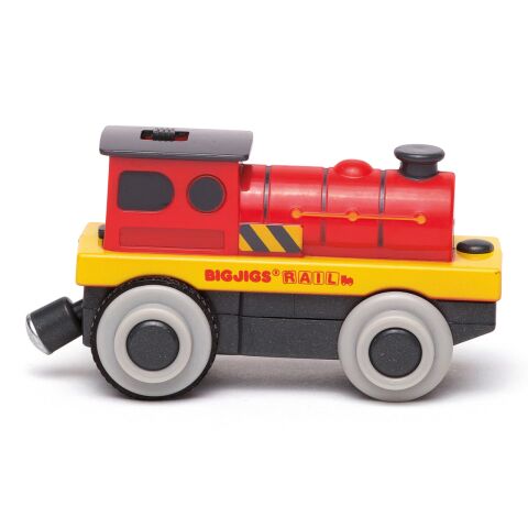 Bigjigs Rail Elektrische Lokomotive Red Strongman