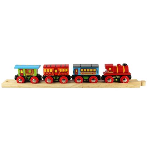 Bigjigs Rail Personenzug + 2 Gleise