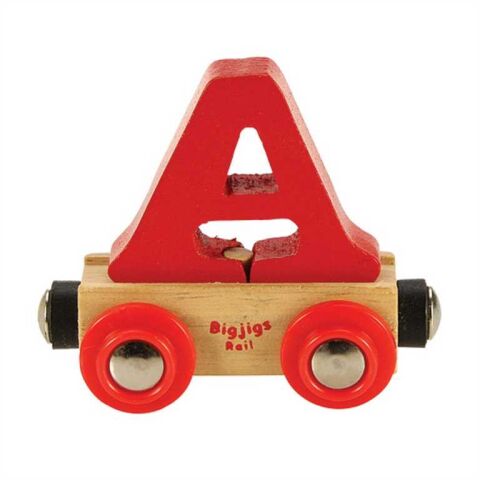 Bigjigs Rail Wagon Holzschienenbahn - Buchstabe A