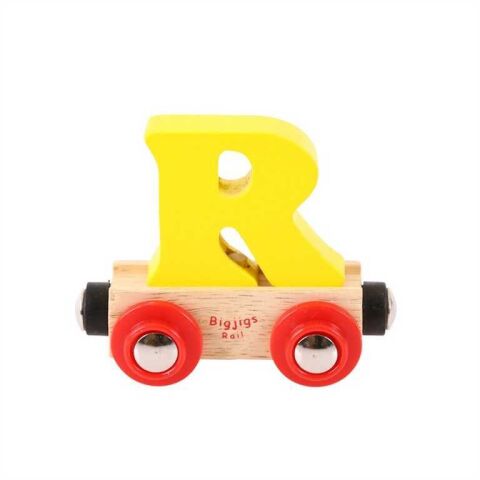 Bigjigs Rail Wagon Holzschienenbahn - Buchstabe R