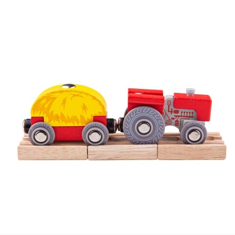 Bigjigs Rail Roter Traktor mit Walze