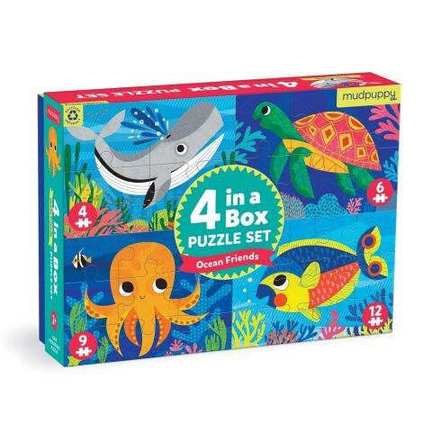 Mudpuppy Puzzle Ozean 4 in 1 Set