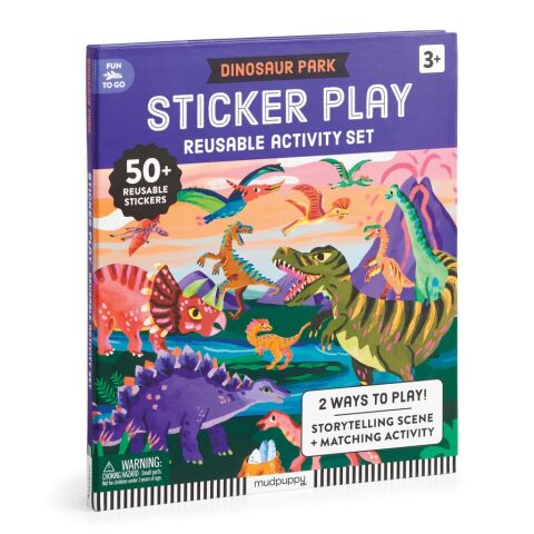 Mudpuppy Wiederverwendbares Aufkleber-Set mit Dinopark-Motiv