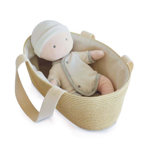 Doudou Jolijou Pol Puppe in einer Tasche für den Kinderwagen 28 cm