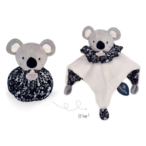 Doudou Schnuffeltuch Grauer Koala 3in1