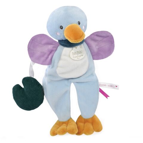 Doudou Geschenkset - Plüschtier Ente mit Seerosenblatt 27 cm