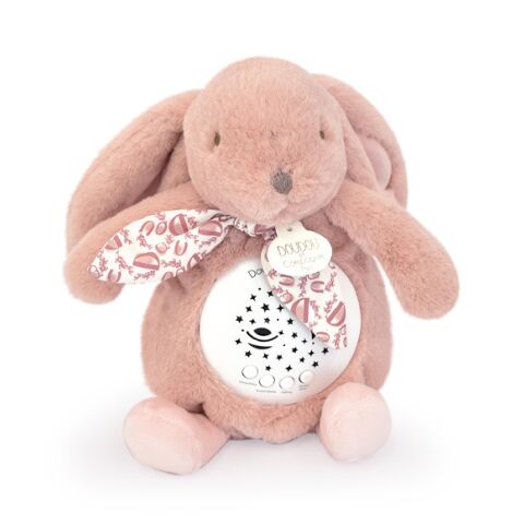 Doudou Spieluhr mit Projektion Rosa Kaninchen