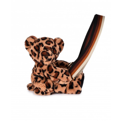 Doudou Plüsch-Umhängetasche Leopard 30 cm
