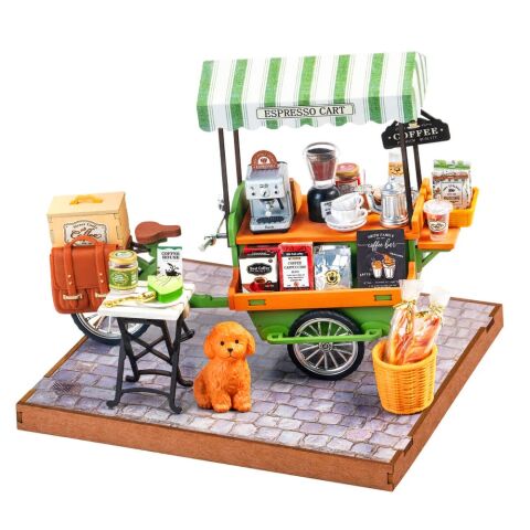 RoboTime 3D-Holzpuzzle Kaffeewagen
