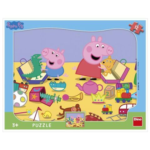 Dino Puzzle Peppa Pig spielt - Formen 12 Stück