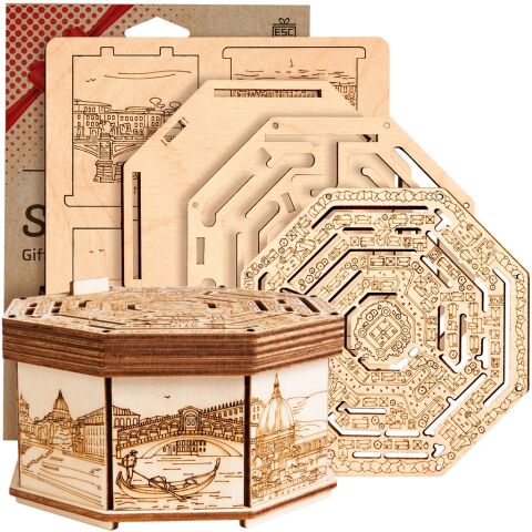 EscapeWelt 3D-Holzpuzzle Secret Maze Box