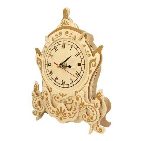 Woodcraft Holz 3D Puzzle Uhr Elf