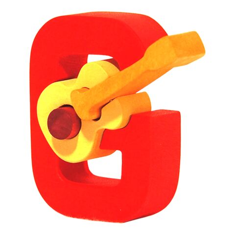 Fauna Alphabet Buchstabe G Gitarre