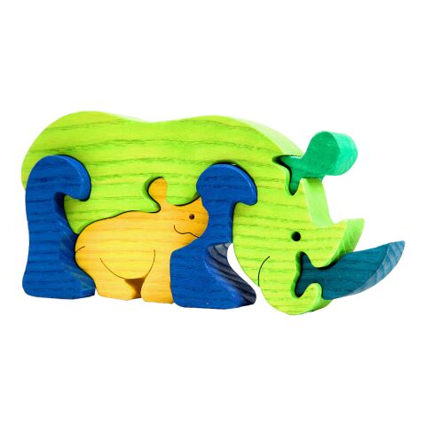 Fauna Massivholzpuzzle Nashorn