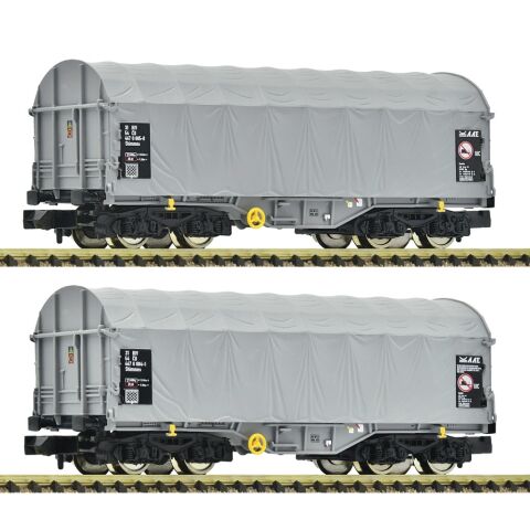 Fleischmann 2-tlg. Set Schiebeplanenwagen CD - 6660087
