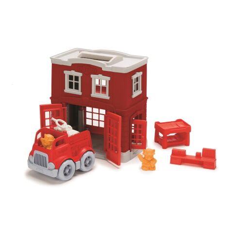 Grünes Spielzeug Feuerwache