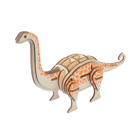 Woodcraft Hölzernes 3D Puzzle Brontosaurus