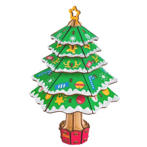Woodcraft 3D-Holzpuzzle Weihnachtsbaum