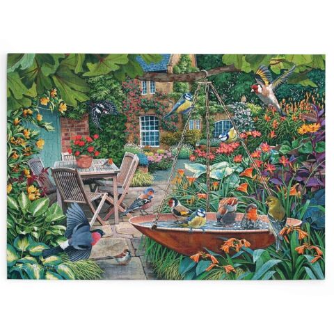 HOP Puzzle Vögel an der Tränke 500 große Teile