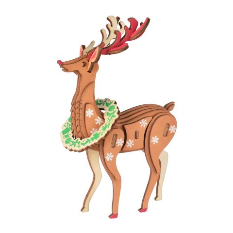 Woodcraft Hölzernes 3D Puzzle Weihnachten Rentier