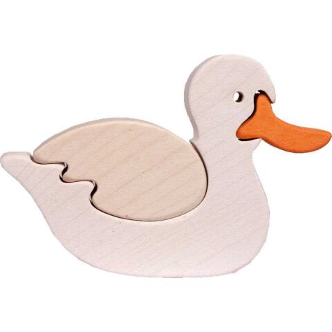 Fauna Massivholzpuzzle kleine Ente