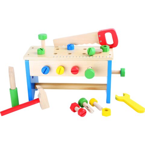small foot Holzwerkbank und Werkzeugkasten 2in1