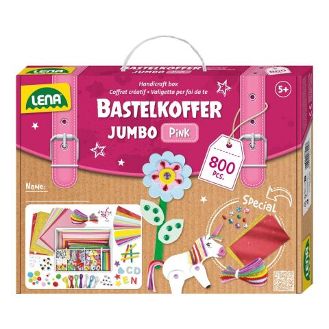 Lena Kreativer Koffer für kleine Bastler rosa 800 Stück