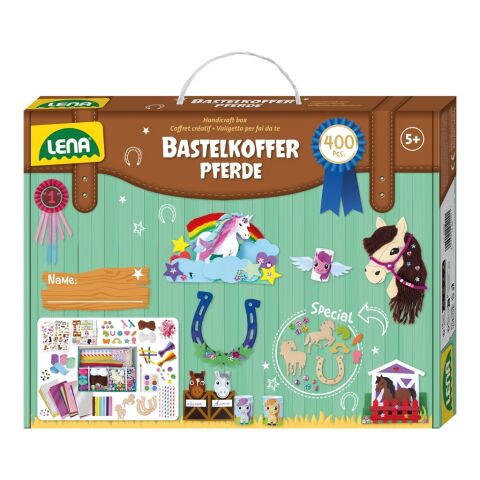 Lena Kreativkoffer für kleine Bastler, Pferde, 400 Stück