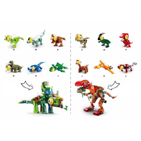 Sluban Eier Qbricks M38-B0796 Dino1 Stück
