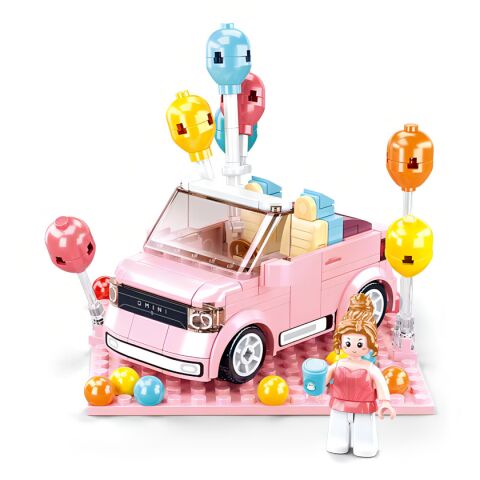 Sluban Girls Dream Mini Handarbeit M38-B1086 Qmini Rosa Cabrio